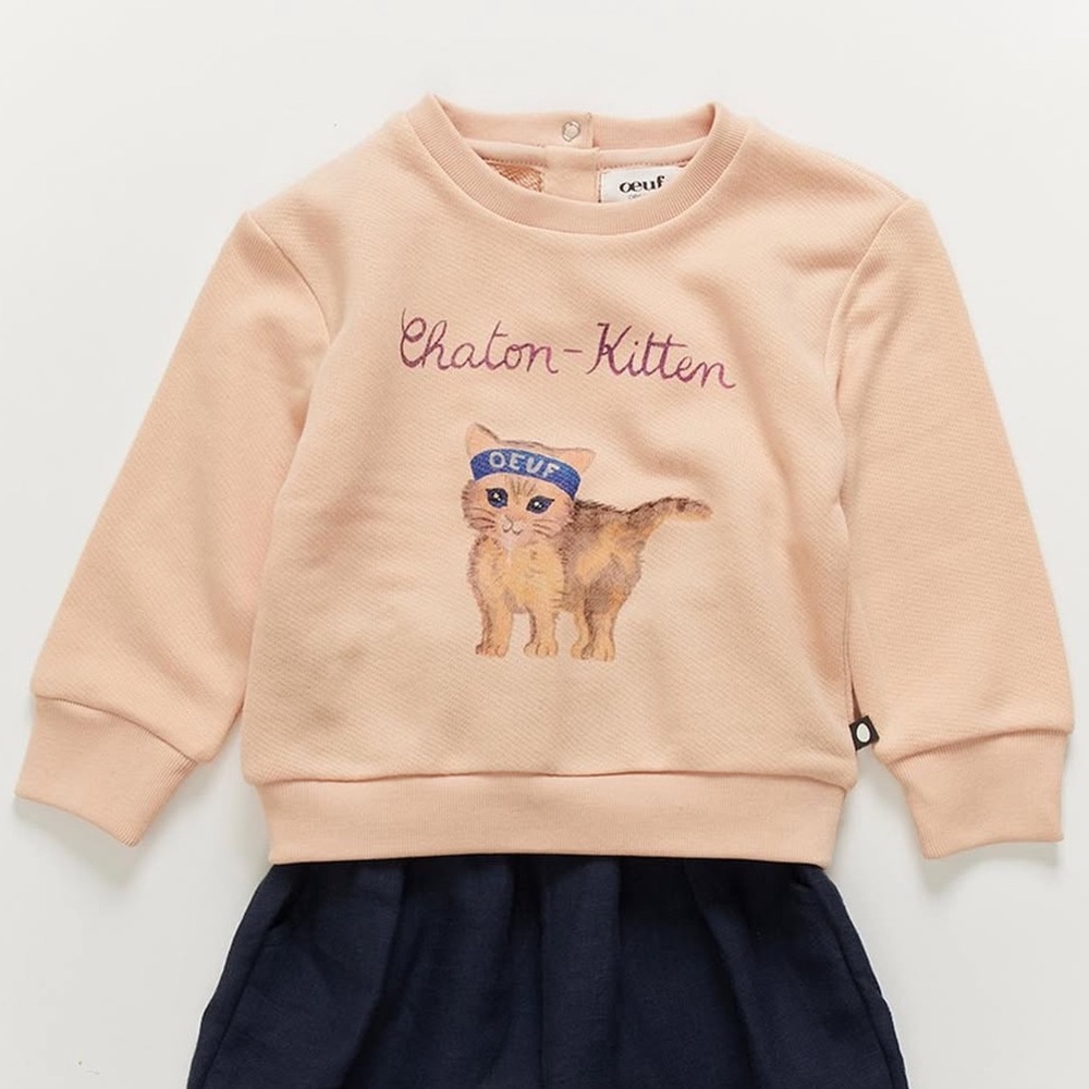 OEUF NYC Kitten Cat Sweatshirt